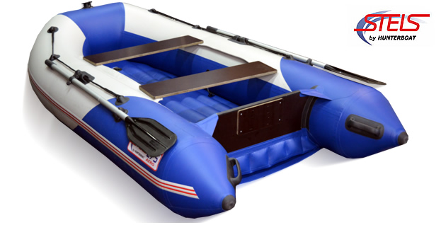 Надувная лодка Хантер STELS 315 Aero серо-синий