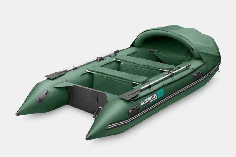 Надувная лодка GLADIATOR C370 AL зеленый 