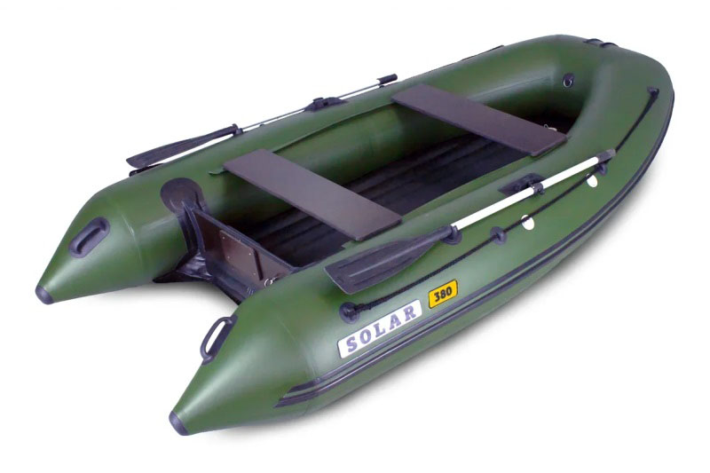 Надувная лодка Солар Оптима-380 зеленый 